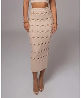 Jluxlabel Women's Morgan Knit Maxi Skirt