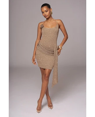 Jluxlabel Women's Golden Dusk Sequin Dress