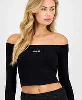 Guess Women's Carla Off-The-Shoulder Ribbed Top