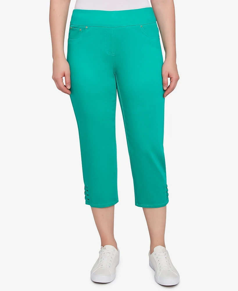 Ruby Rd. Petite Ladder Hem Soft Denim Capri Jeans