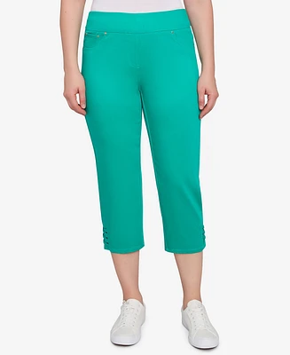 Ruby Rd. Petite Ladder Hem Soft Denim Capri Jeans