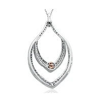 Suzy Levian Pave Cubic Zirconia Sterling Silver Modern Pendant