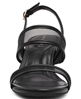 Anne Klein Women's Rhonda Mesh Band Block Heel Dress Sandals