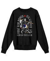 Pabst Blue Ribbon Men's Milwaukee Wi Good Old-Time Flavor Black Long-Sleeve Sweatshirt-3XL