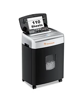 Bonsaii Paper Shredder for Office, 110-Sheet Autofeed Heavy Duty Shredder for Home Office Use, 30 Minutes/Micro Cut/P-4 High Security Level/6 Gallon L