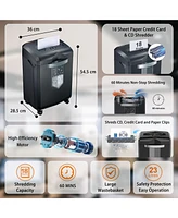 Bonsaii Paper Shredder, 18-Sheet 60-Minutes Shredder for Office Heavy Duty Cross-cut Shredder with 6 Gallon Pullout Basket 4 Casters(C149-C)