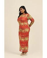 Fashion-szn Curve Plus Long Sleeve Maxi Dress