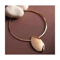 Sohi Metallic Oblong Necklace