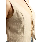 Bcx Juniors' Striped Tie-Front Vest