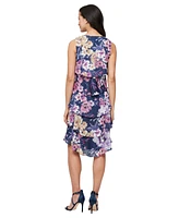 Sl Fashions Women's Sleeveless Chiffon A-Line Dress