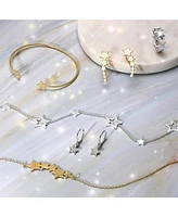 Bling Jewelry Name Plated Bar Sideways Horizontal Patriotic Usa American Rock Star Choker Station Necklace Gold .925 Sterling Silver