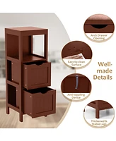 Freestanding Storage Cabinet with 2 Removable Drawers for Bathroom