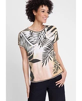 Olsen Women's Palm Print T-Shirt