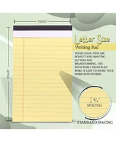 Jr. Legal pad, Small Note Pads Legal Ruled Writing Pad. Perforated Edge. 5" X 8" Canary Yellow, Universal, 50 sheets per Pad (Pack of 12)