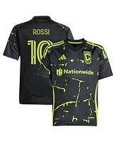 Adidas Big Boys and Girls Diego Rossi Black Columbus Crew 2025 The Goosebumps Kit Replica Player Jersey