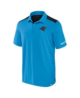 Fanatics Men's Blue/Black Carolina Panthers Color Block Polo Shirt