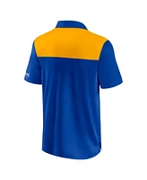 Fanatics Men's Royal/Gold Los Angeles Rams Color Block Polo Shirt