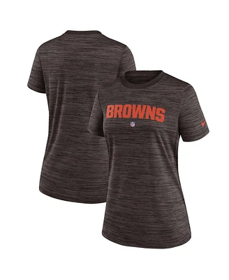Nike Women's Brown Cleveland Browns Sideline Velocity Performance T-Shirt