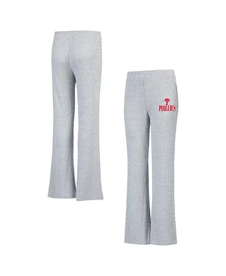 Concepts Sport Women's Gray Philadelphia Phillies Juniper Rib Knit Flare Sleep Pants