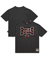 Mitchell & Ness Women's Charcoal Chicago Bulls Hardwood Classics Oversized Boyfriend T-Shirt