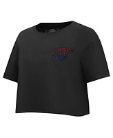 Pro Standard Women's Black Oklahoma City Thunder Jewels Boxy Cropped T-Shirt