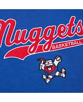Mitchell & Ness Men's Royal Denver Nuggets Hardwood Classics Felt Applique Slub T-Shirt