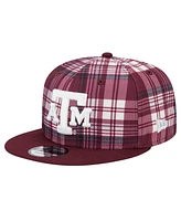New Era Men's Maroon Texas A&M Aggies Plaid 9FIFTY Snapback Hat