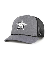 '47 Brand Men's Charcoal Houston Astros Carbon Rope Trucker Adjustable Hat