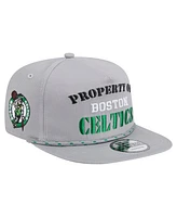 New Era Men's Gray Boston Celtics Throwback Property Of Golfer Snapback Hat