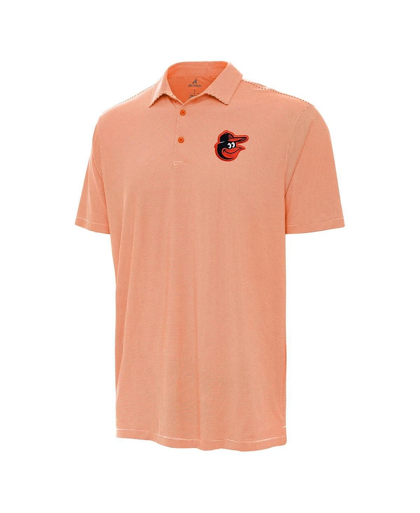 Antigua Men's Orange/White Baltimore Orioles Twine Polo Shirt
