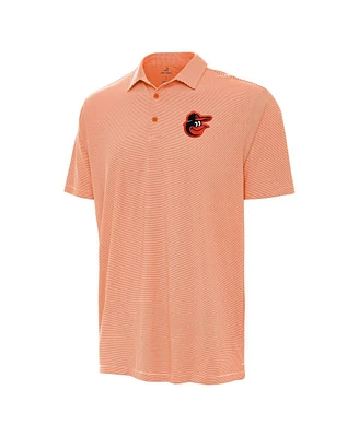 Antigua Men's Orange/White Baltimore Orioles Twine Polo Shirt