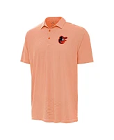 Antigua Men's Orange/White Baltimore Orioles Twine Polo Shirt