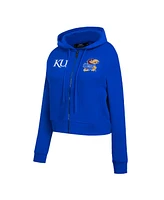 Pro Standard Women's Royal Kansas Jayhawks Game Day Sequin Full-Zip Hooded Jacket