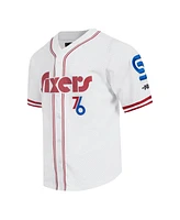 Pro Standard Men's White Philadelphia 76ers 2024/25 City Edition Mesh Baseball Jersey