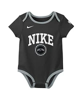 Nike Newborn Black/Gray San Antonio Spurs Just Do It 2-Pack Bodysuit Set