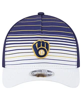 New Era Men's Navy Milwaukee Brewers Gradient 9FORTY M-Crown Adjustable Hat