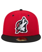 New Era Men's Red/Black Erie SeaWolves Authentic Collection 59FIFTY Fitted Hat