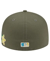 New Era Men's Olive Houston Astros Tonal Florals 59FIFTY Fitted Hat