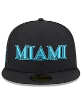 New Era Men's Black Miami Marlins 2025 City Connect 59FIFTY Fitted Hat
