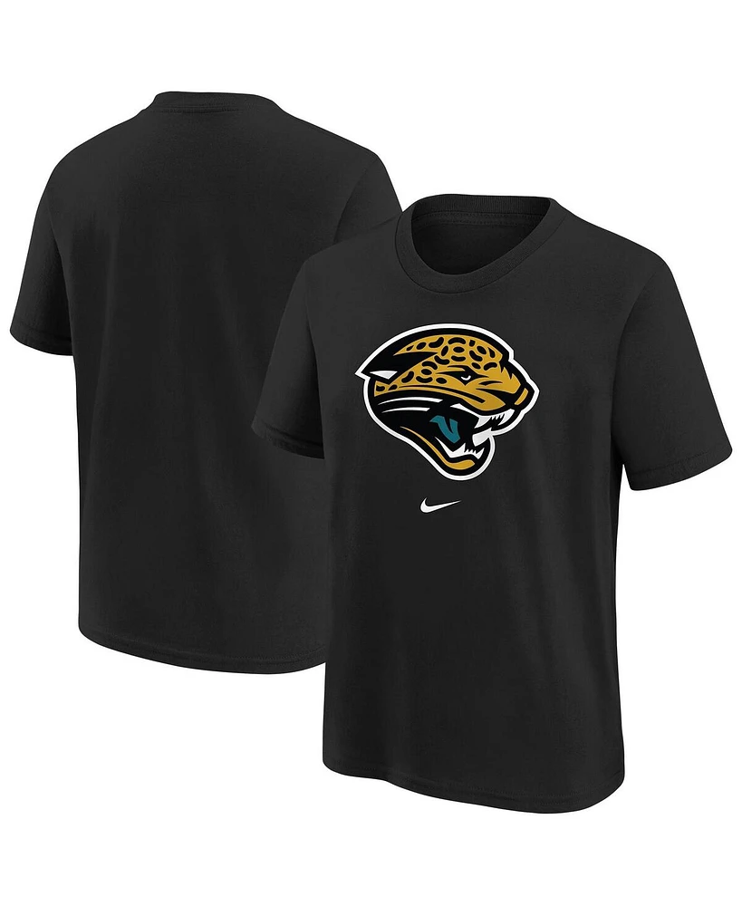 Nike Big Boys and Girls Black Jacksonville Jaguars Throwback Logo Legend T-Shirt