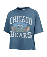 '47 Brand Women's Mineral Blue Chicago Bears Florentina Montauk Cropped T-Shirt