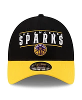 New Era Men's and Women's Black/Gold Los Angeles Sparks 2025 Wnba Draft 9TWENTY Adjustable Hat