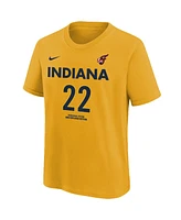 Nike Big Boys and Girls Caitlin Clark Gold Indiana Fever Name Number T-Shirt
