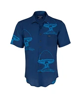 Section 119 Men's Blue The Allman Brothers Band Large Mushroom Button-Down Shirt