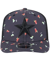 New Era Men's Navy/Black Dallas Cowboys Adventure Drinks Pattern 9SEVENTY Stretch-Snap Hat