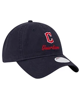 New Era Women's Navy Cleveland Guardians Preppy Team 9TWENTY Adjustable Hat