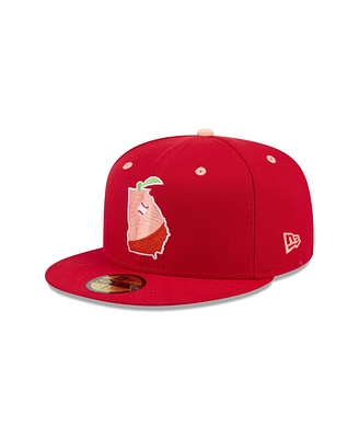 New Era Men's Red Gwinnett Stripers Theme Nights 59FIFTY Fitted Hat