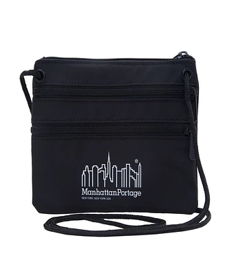 Manhattan Portage Triple Zipper Crossbody Pouch