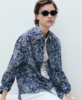 Mango Women's Printed Cotton Shirt