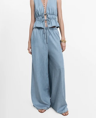 Mango Women's Lyocell Palazzo Pants
